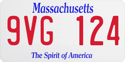 MA license plate 9VG124