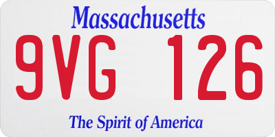 MA license plate 9VG126