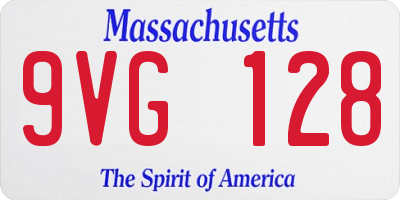 MA license plate 9VG128