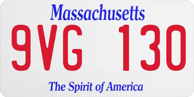 MA license plate 9VG130