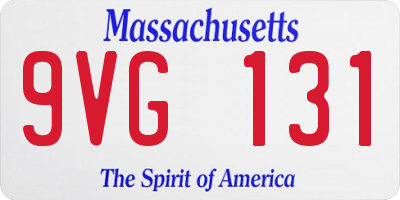 MA license plate 9VG131