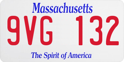 MA license plate 9VG132