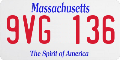 MA license plate 9VG136