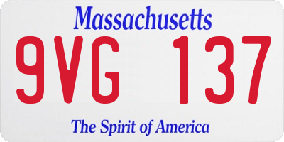 MA license plate 9VG137