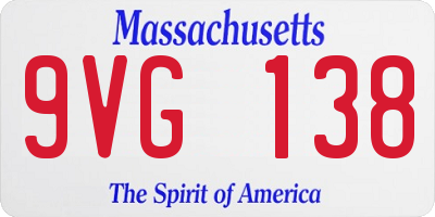 MA license plate 9VG138