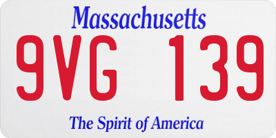 MA license plate 9VG139