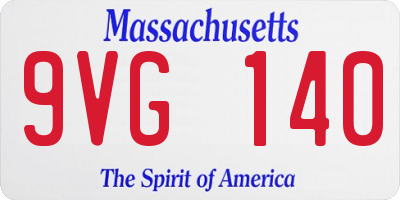 MA license plate 9VG140