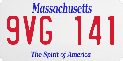 MA license plate 9VG141
