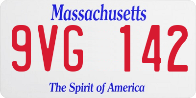 MA license plate 9VG142