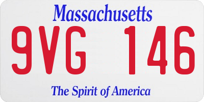MA license plate 9VG146