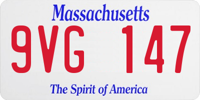 MA license plate 9VG147