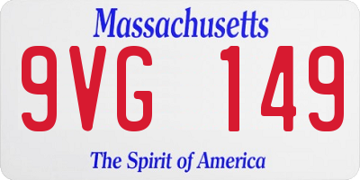 MA license plate 9VG149