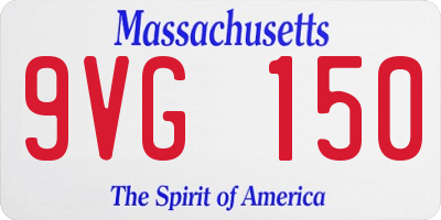 MA license plate 9VG150