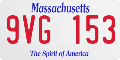 MA license plate 9VG153