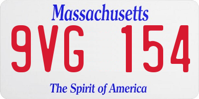 MA license plate 9VG154