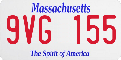 MA license plate 9VG155