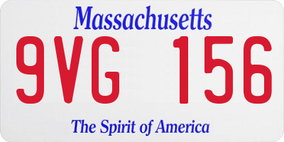 MA license plate 9VG156