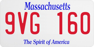 MA license plate 9VG160