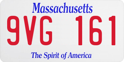 MA license plate 9VG161