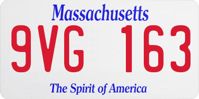 MA license plate 9VG163