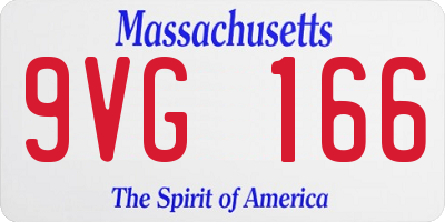 MA license plate 9VG166