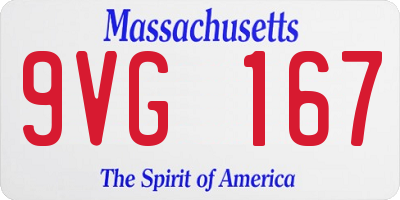 MA license plate 9VG167