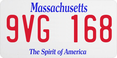 MA license plate 9VG168