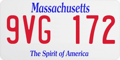 MA license plate 9VG172