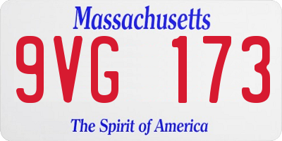 MA license plate 9VG173