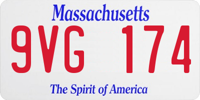 MA license plate 9VG174