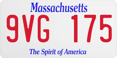 MA license plate 9VG175