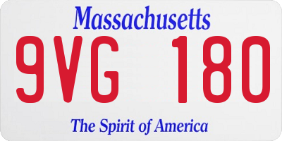 MA license plate 9VG180