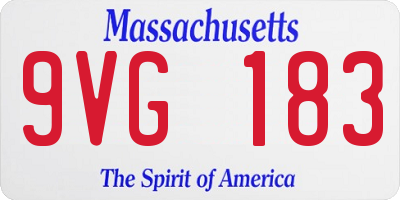 MA license plate 9VG183