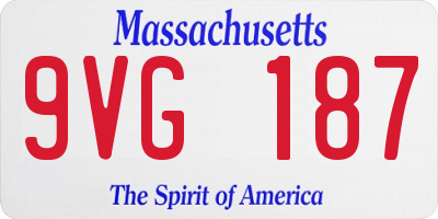 MA license plate 9VG187
