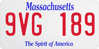 MA license plate 9VG189