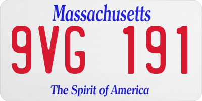MA license plate 9VG191