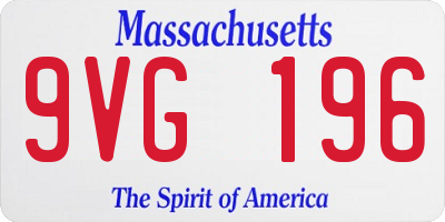MA license plate 9VG196