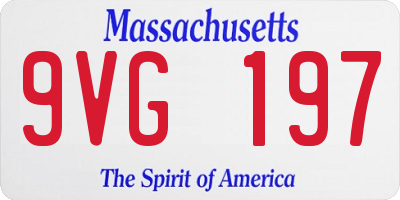 MA license plate 9VG197