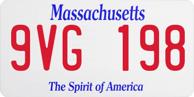 MA license plate 9VG198