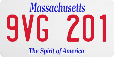 MA license plate 9VG201