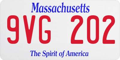 MA license plate 9VG202