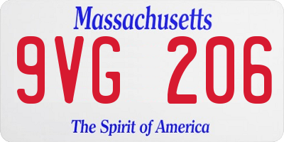 MA license plate 9VG206