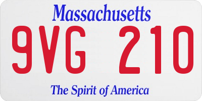 MA license plate 9VG210