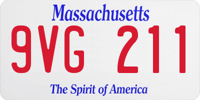 MA license plate 9VG211
