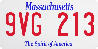 MA license plate 9VG213