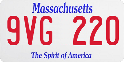 MA license plate 9VG220
