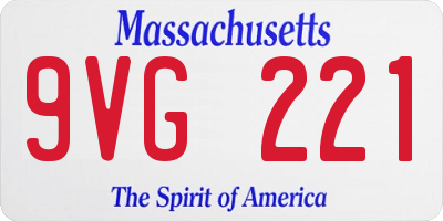 MA license plate 9VG221