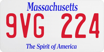 MA license plate 9VG224