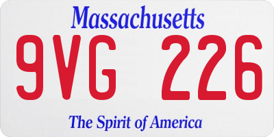 MA license plate 9VG226