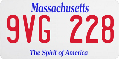 MA license plate 9VG228